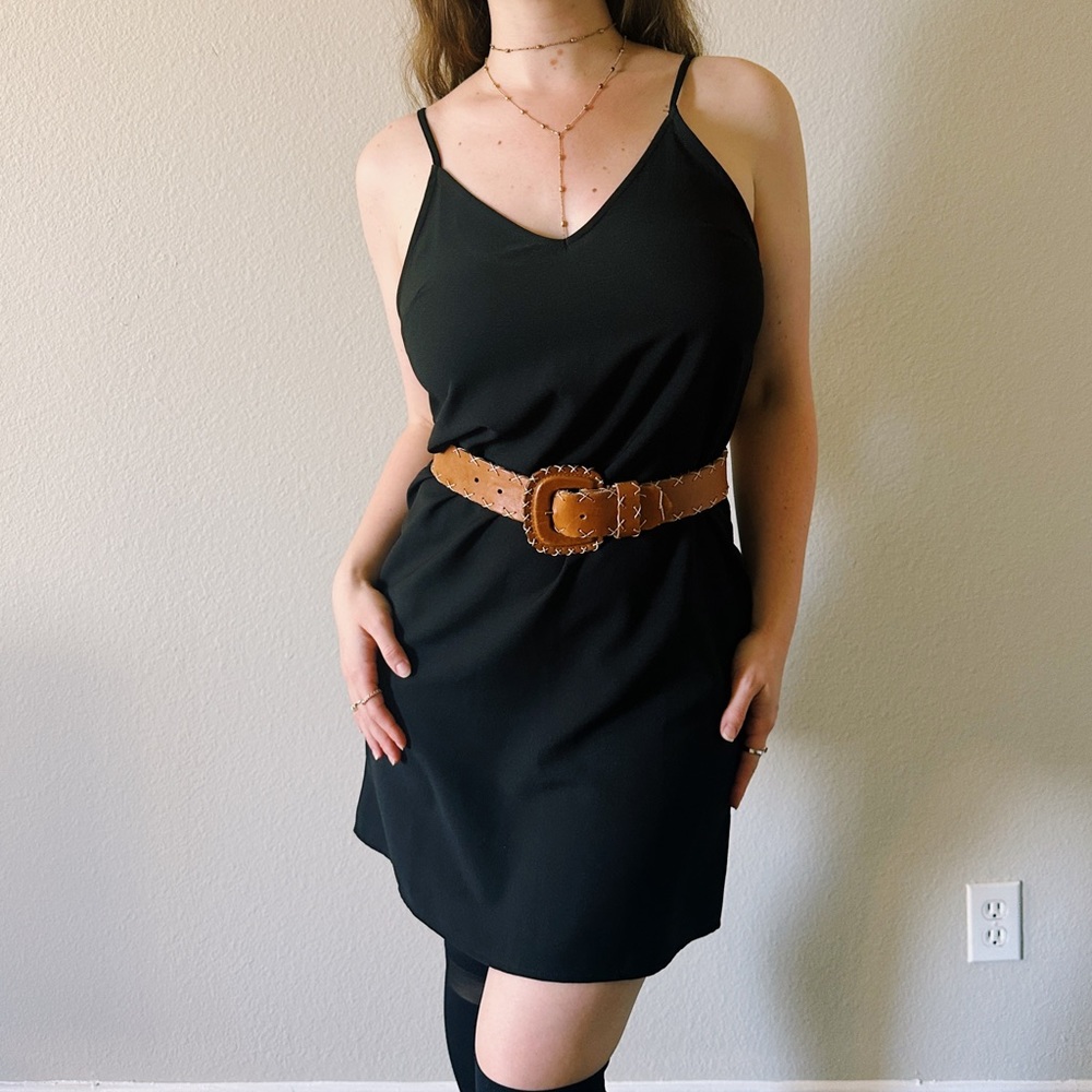 Black Casual Slip Dress